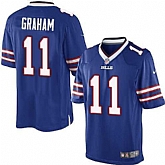 Nike Men & Women & Youth Bills #11 Graham Blue Team Color Game Jersey,baseball caps,new era cap wholesale,wholesale hats